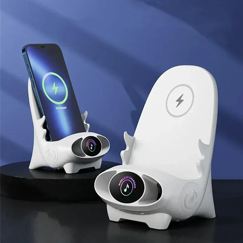 

Universal Wireless Charger Stand With Cooling Hole Unique Desktop Wireless Fast Charging for iPhone Pixel Samsung S24 S23 Note10