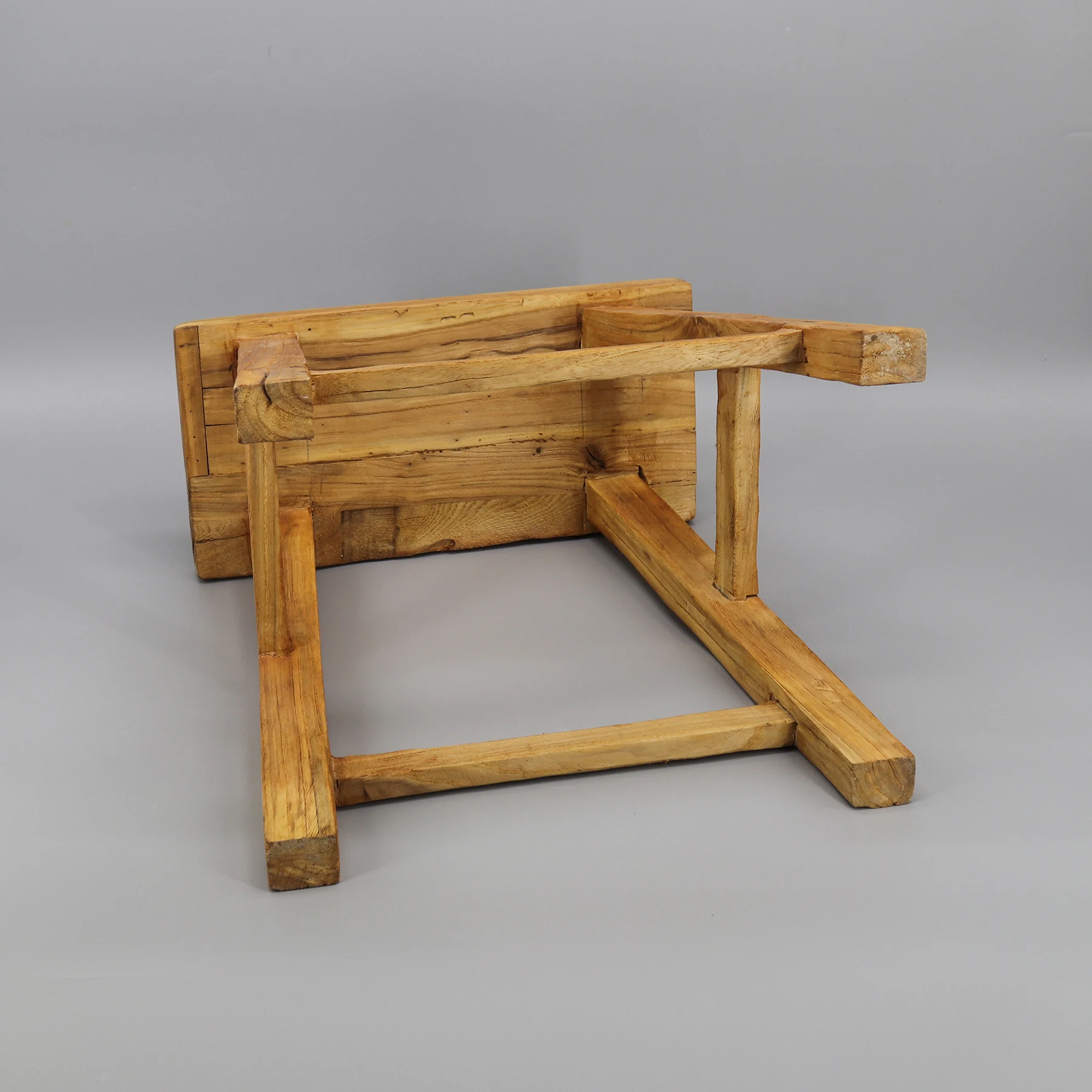 Solid Wooden Chair, Bathroom Bench, Rustic Stool