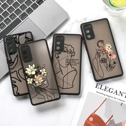 Aesthetic Shockproof Case For Samsung A54 5G A53 A52 A34 A33 A32 A55 A35 A13 A05 S24 Ultra S23 FE S22Plus S21 FE S20 Matte Cover