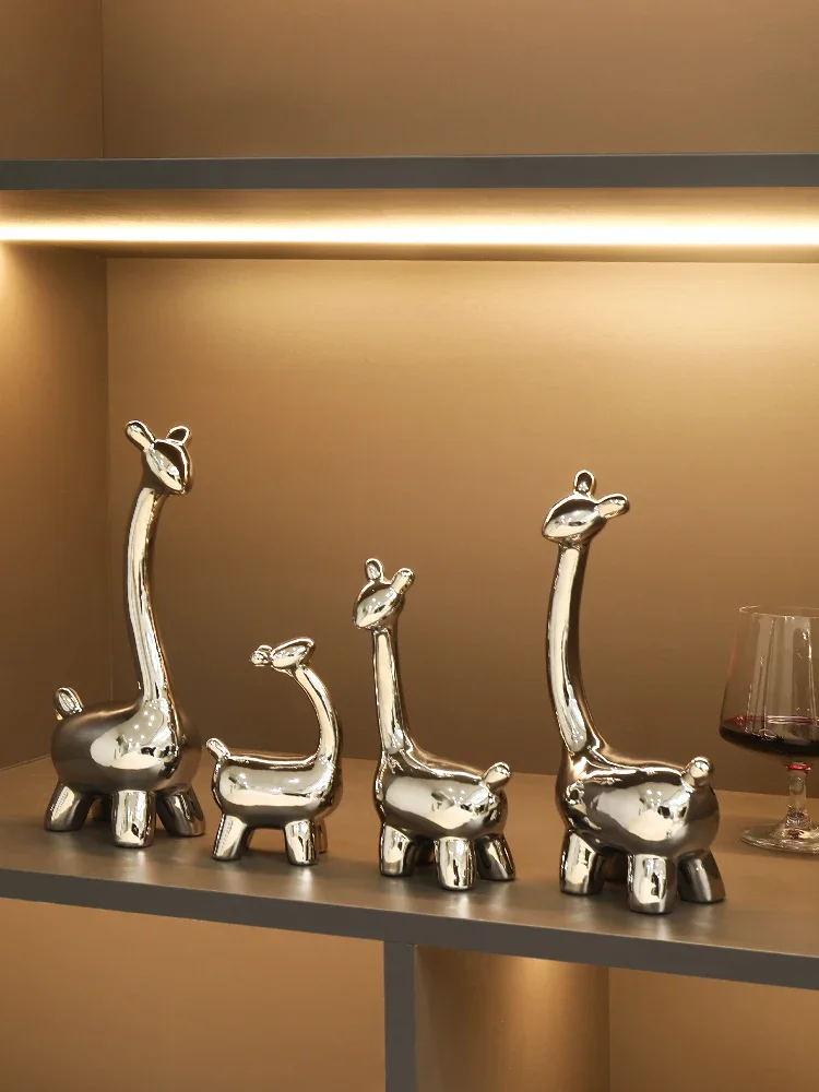 Creative Ceramic Deer Home Decoration Decoration Light Luxury Style Living Room, Entrance, Wine Cabinet, TV Cabinet, Room Renova