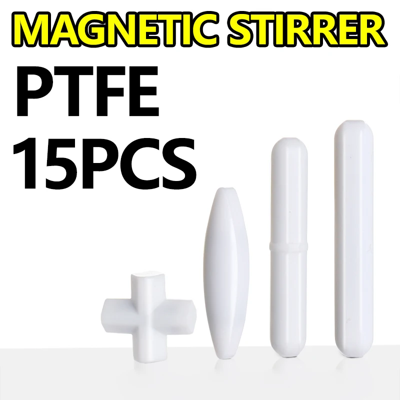 

PTFE magnetic stirrer, high temperature resistant stirrer rotor, recovery rod, acid and alkali resistant, 15 pieces