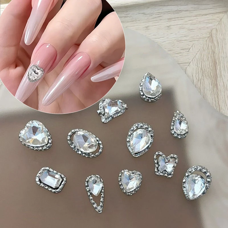 1 قطعة ثلاثية الأبعاد كريستال حجر الراين سحر مسمار الفن الديكور بريق حجر الراين ل مانيكير الأظافر لوازم مجوهرات أجزاء اكسسوارات