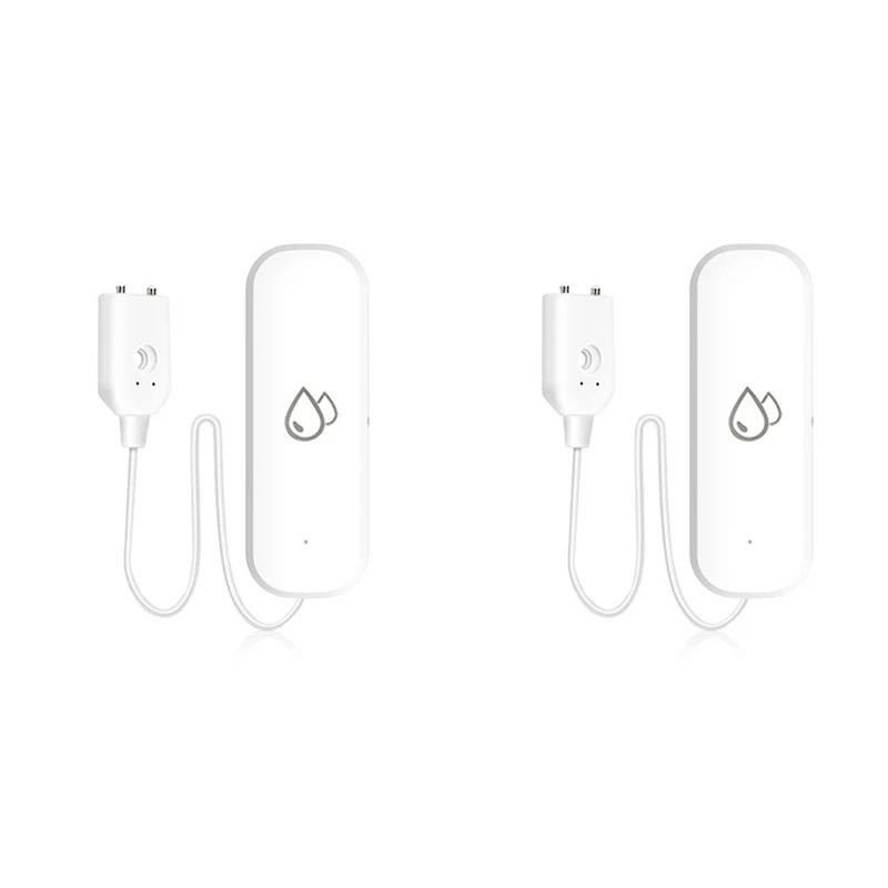 ABGR-2X Tuya WIFI Sensor de agua alarma Detector de fugas de agua alerta de inundación desbordamiento sistema de alarma de seguridad funciona