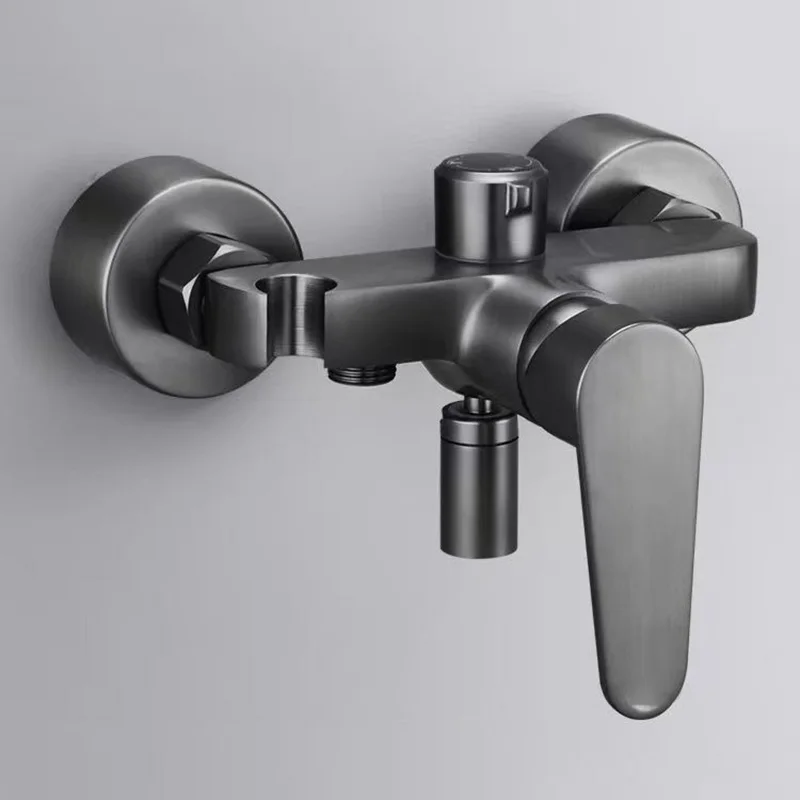 

3-ходовой выпуск воды, простая латунная душевая система, настенное крепление для ванной комнаты, тройной смеситель для ванны, смеситель для горячей и холодной воды, насадка для ручного распыления