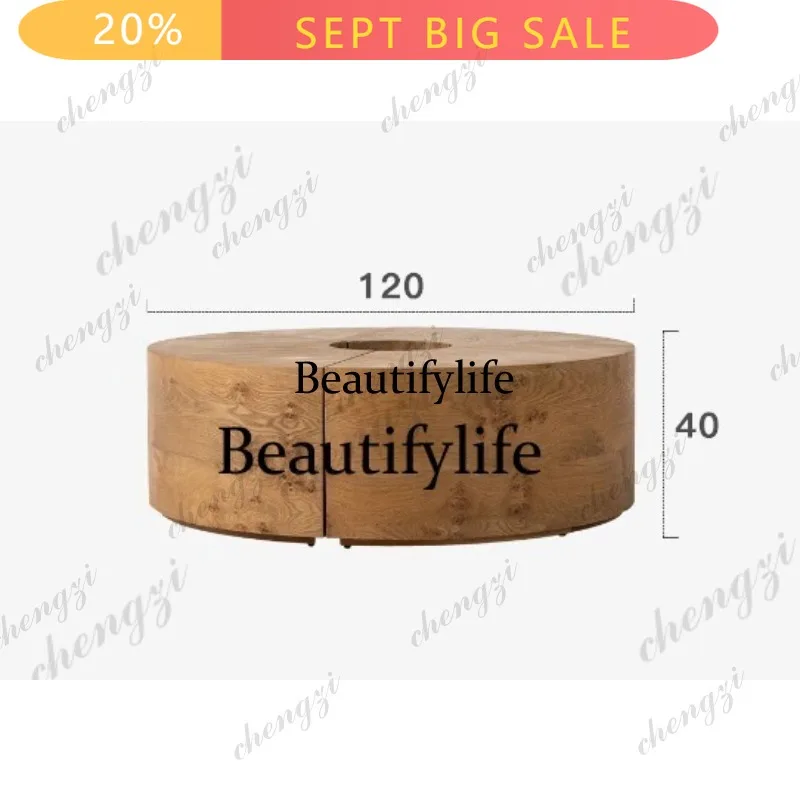 B178  Round coffee table designer creative combination household deformable medieval tree tumor coffee table
