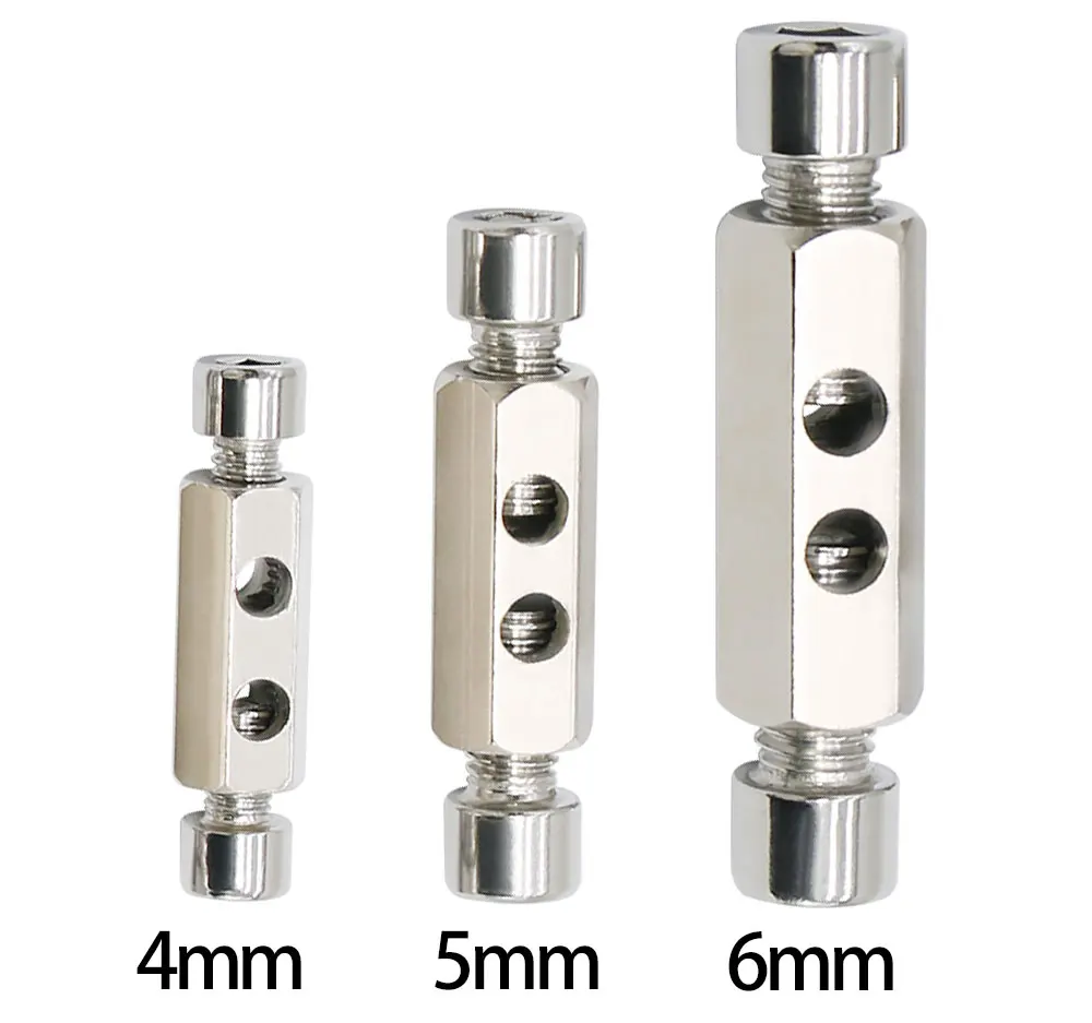 3/4/5/6mm Verstellbare Aufhängungsklemme aus Stahlseil, Hochleistungs-Kabelklemme mit Schraubenschlüssel zur Kabelverriegelung, Metallbefestigungen – Detail 4