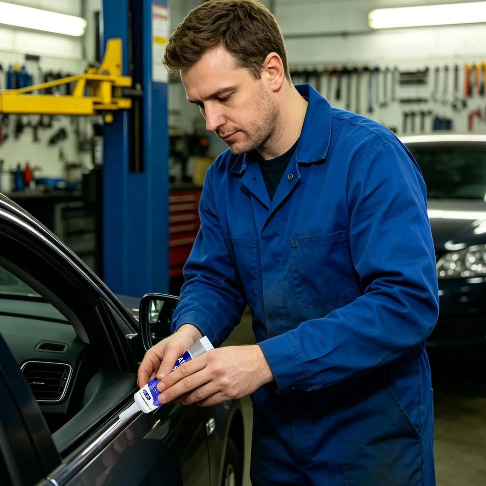 30ml Car Trim Adhesive Glue Waterproof Automotive Weatherstrip Adhesive Rubber Sealant Door Trim Repair Glue Strong Bonding