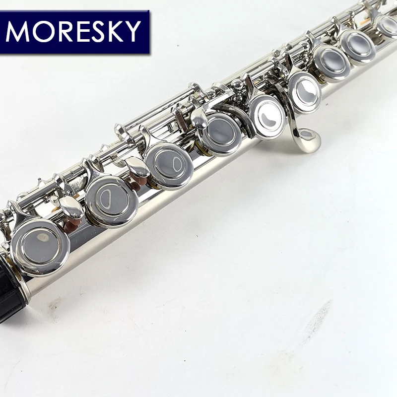 MORESKY Flute16 Close Holes C Key Nickel Plated Concert with E key