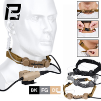 WADSN Airsoft Tactical Throat Microphone Headset Neck Laryngeal Military Earphone U94 PTT Fit Kenwood BaoFeng UV-5R UV-5X UV-82