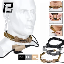 WADSN Airsoft Tactical Throat Microphone Headset Neck Laryngeal Military Earphone U94 PTT Fit Kenwood BaoFeng UV-5R UV-5X UV-82