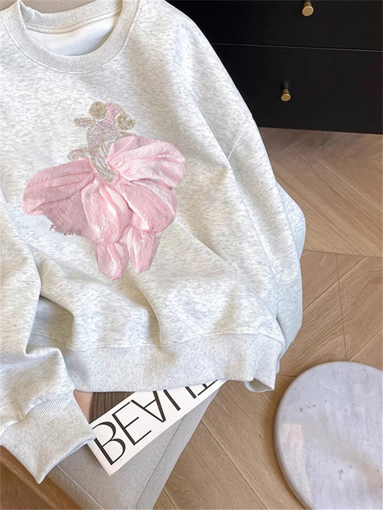 Loose round Ne Long Sve Hoodie Men's Spring Autumn Design Unique Versatile Trendy Fi Design Comfortable Casual Wear