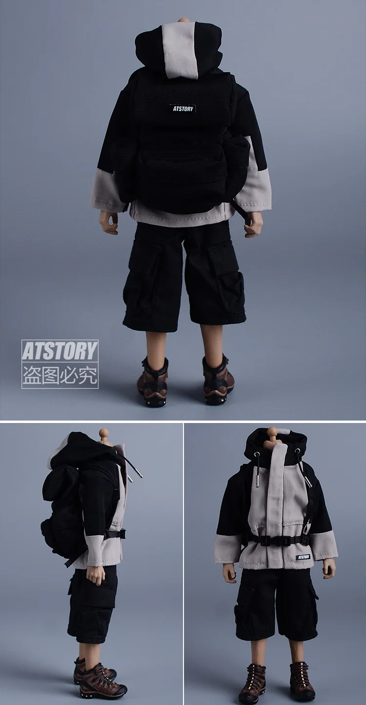 1/12 scale male dolls clothes Double shoulder hiking backpack fit 6'' action figure body model