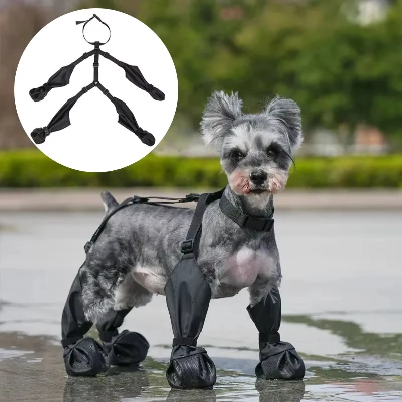 Waterproof Adjustable Dog Boots for All Weather