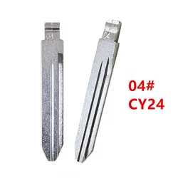 10 pz 04 # CY24 metallo Uncut Blank Flip Remote Key Blade per Chrysler Jeep Dodge per Keydiy KD Xhorse VVDI JMD Car Key Blanks