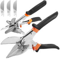 2Pcs 45 to 135 Degree Multi Angle Miter Shear Shear Cutter Hand Tools Adjustable Angle Scissors with 3 Replacement Blades