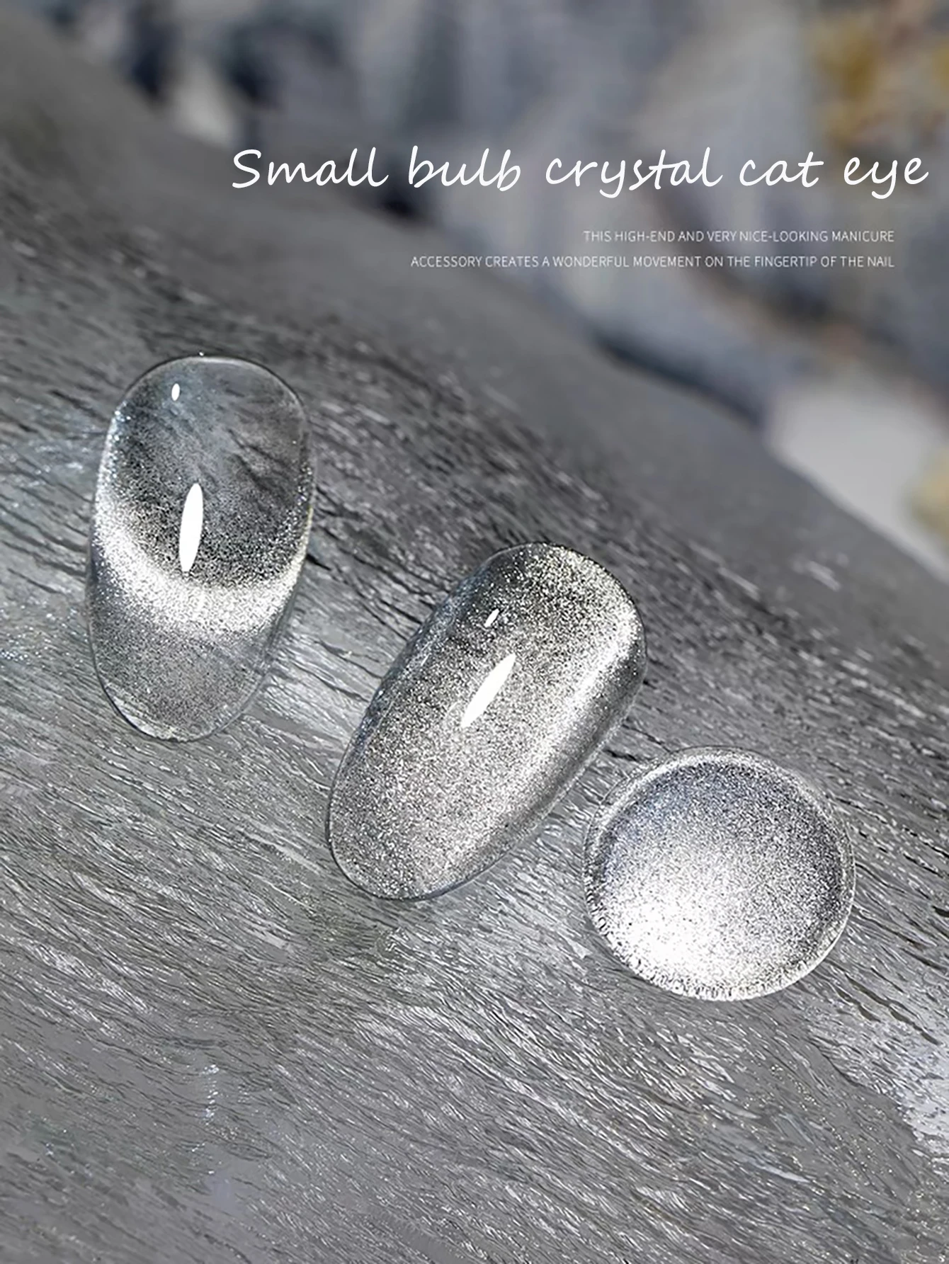 1pcs WS Small Light Bulb Crystal Cat Eye Gel Nail Polish 2026 New Ice transparent Sparkling White Nail Art Nail Supplies