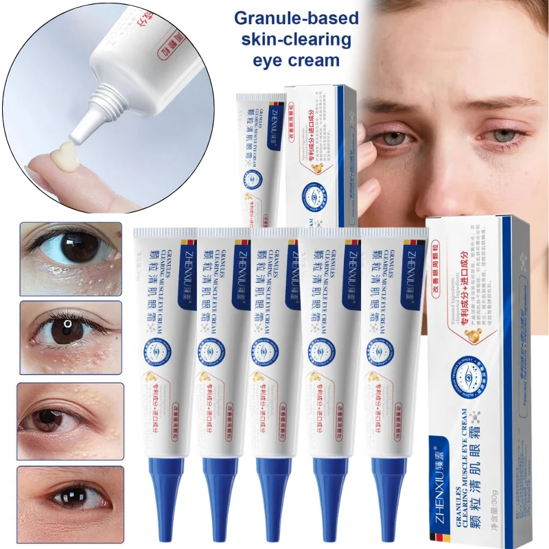 1/2/3/5pcs Hydrating Fine Line Smoothing Eye Cream, Granule Clearing Repair Lotion for Dry Uneven Under Eye Skin Skincare