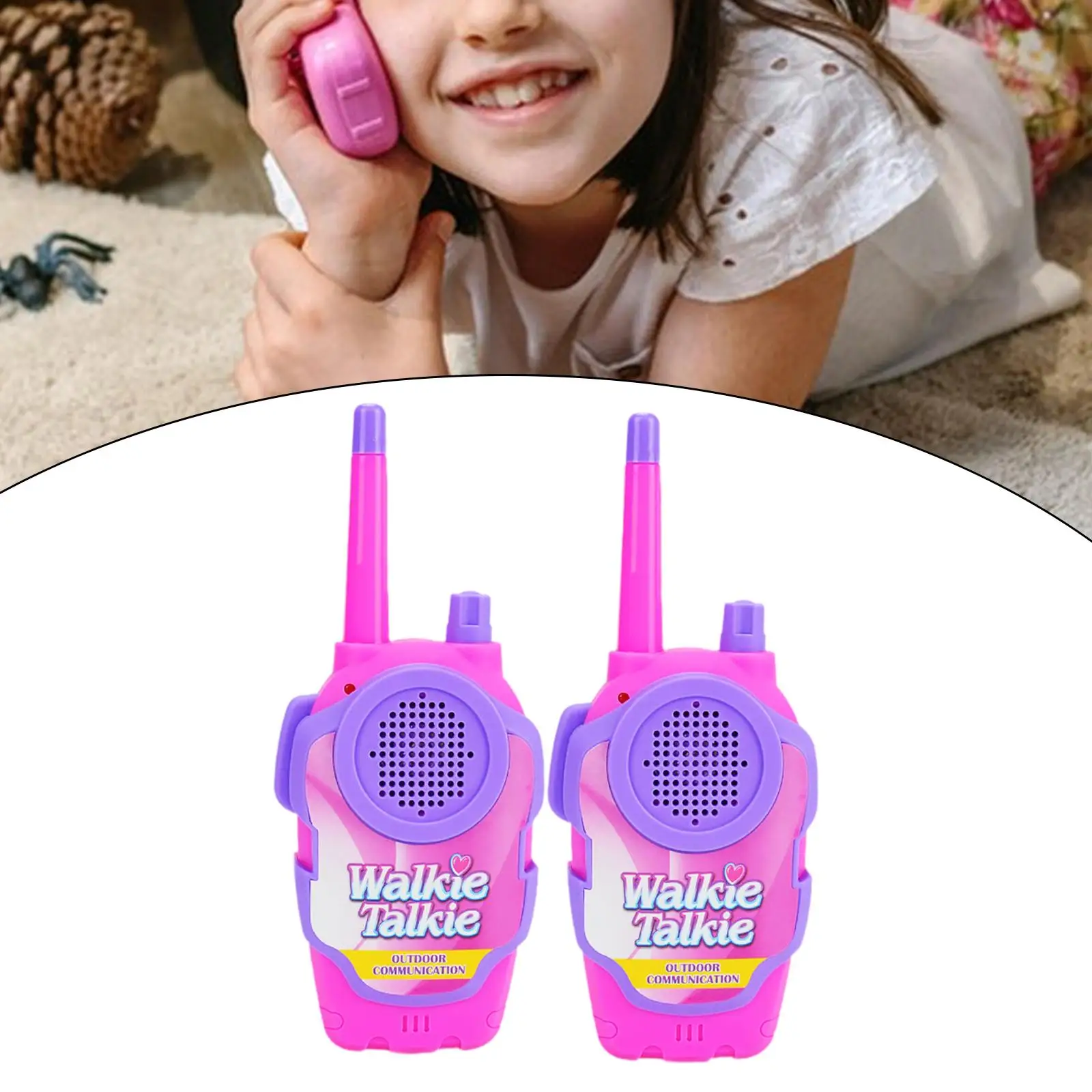 2x Walkie Talkie per bambini Giocattolo di comunicazione per bambini Casa da gioco per bambini Giocattolo Cartoon