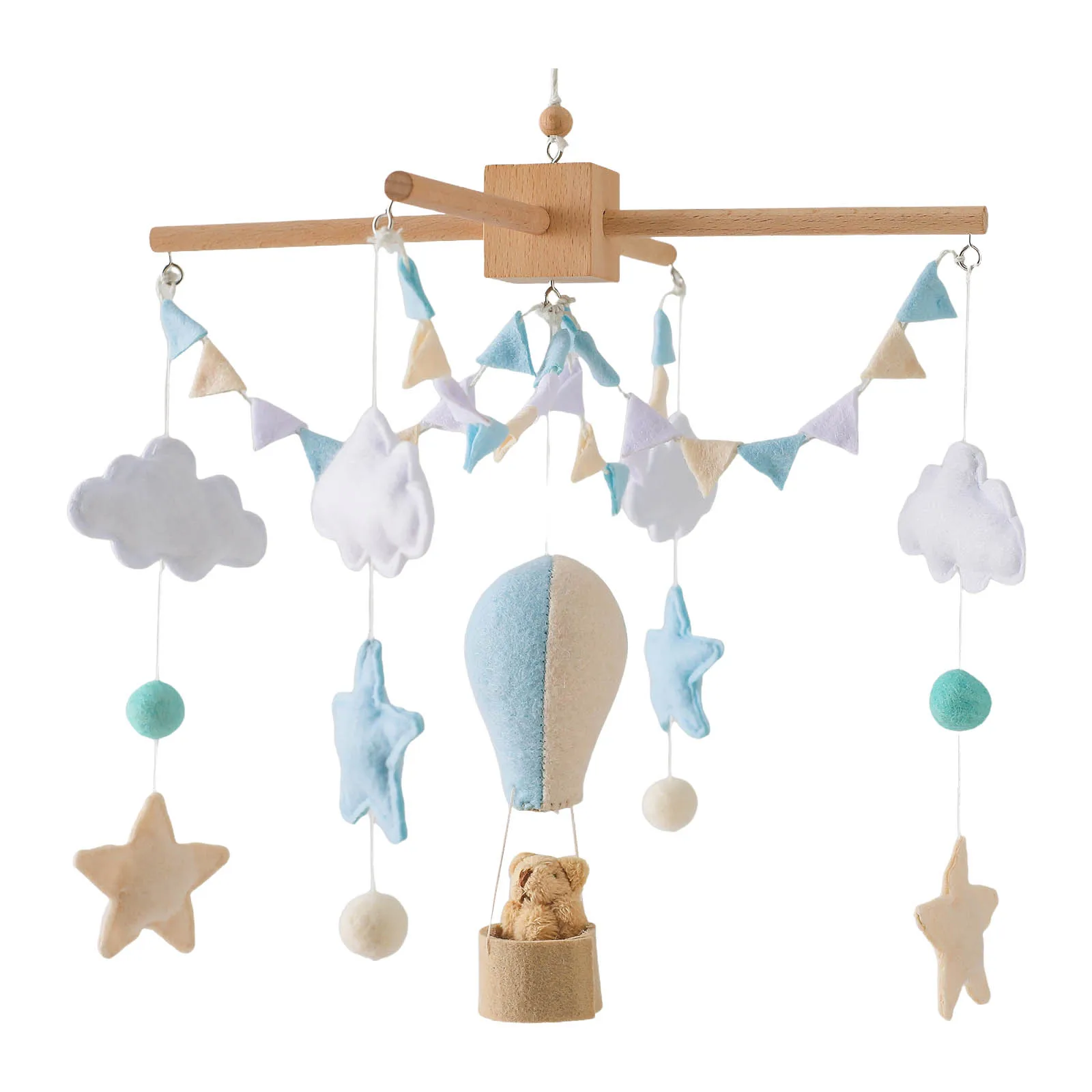 Babybedje met walvisshema, handgemaakt vilt, hangend mobiel voor kinderkamer, mobiel, Boho kinderkamer mobiel, zakdrones voor volwassenen