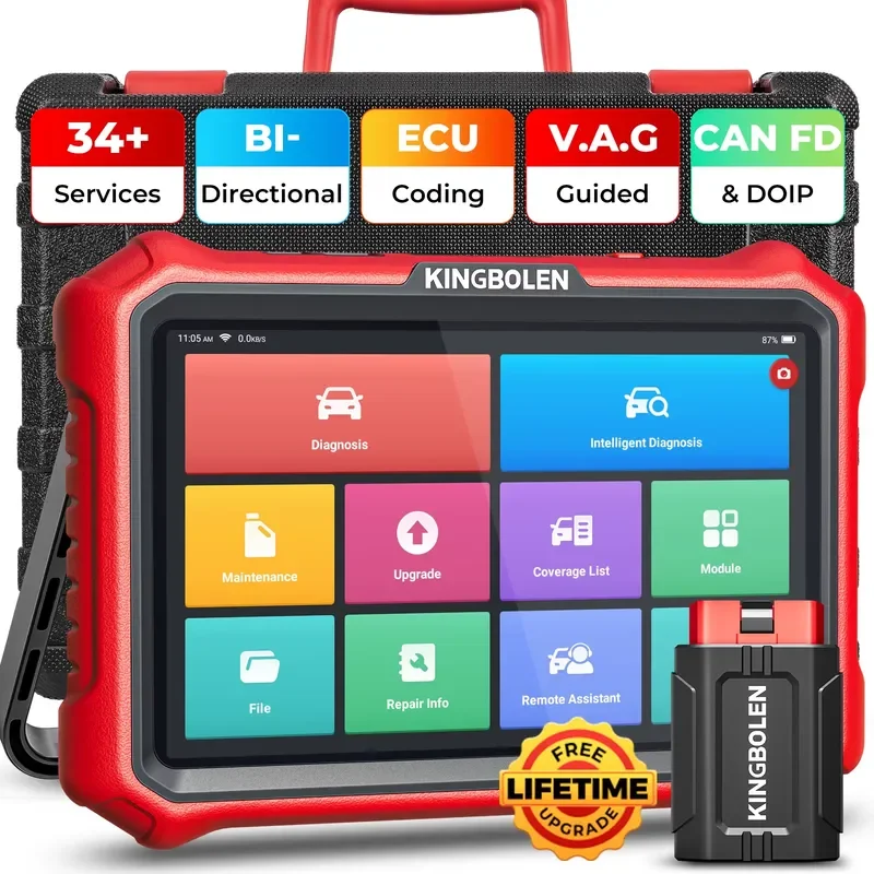 2026 Kingbolen K8 PRO Lifetime Free Update All System OBD2 Scanner ECU Coding for 12V Cars PK 892BT