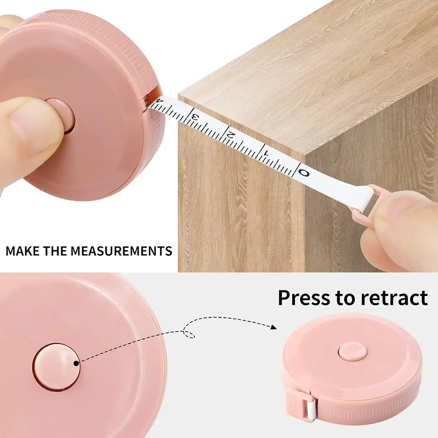 60inch Portable Soft Tape Measure Body Measurement Ruler with Double Scale For Weight Loss Medical Body Measurement Sewing Tool