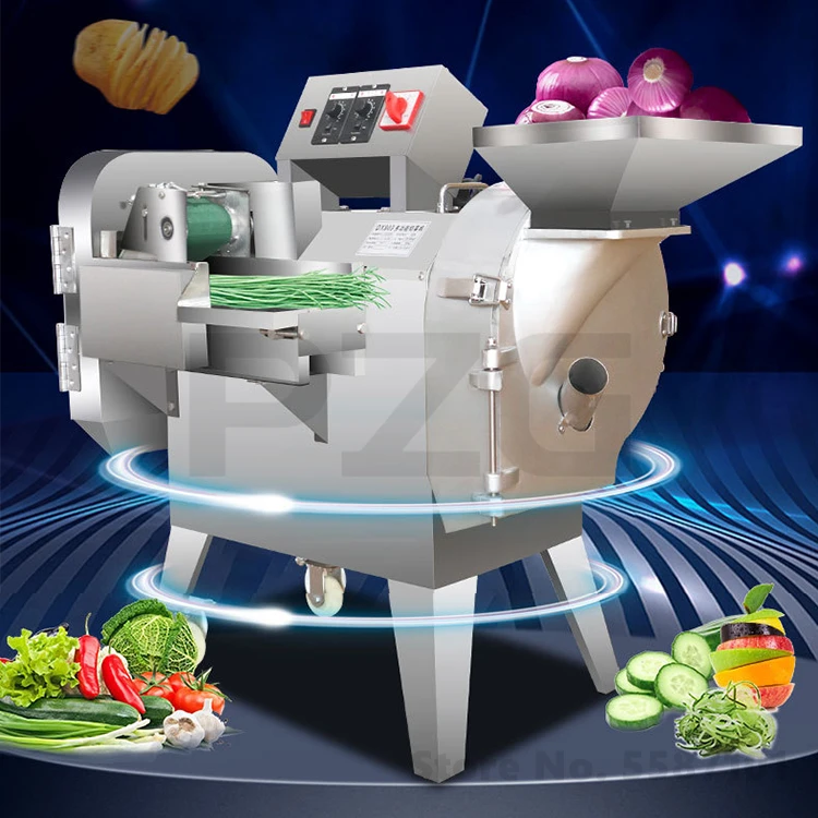 500-800kg/H Multifunctional Parsley Green Leaf Vegetable Cutting Machine Onion Chopper Potato Carrot Fruit Vegetable Cutter