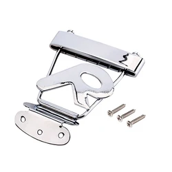 for 6 String Trapeze Tailpiece Adjustable Guitar Tailpiece Bridge with Screws for Archtop Jazz Bass Guitar