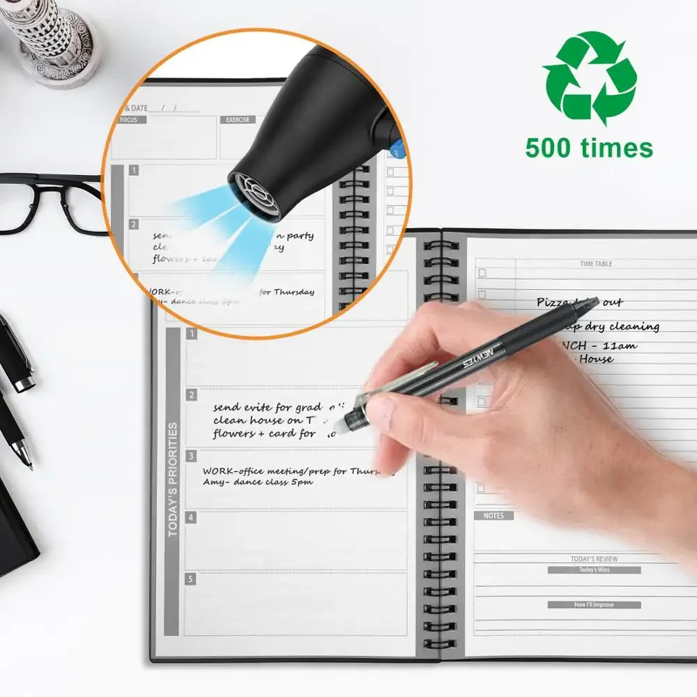 A5 Smart Erasable Notebook Reusable Daily Planner Newyes Custom Students Rocket Book Writing 2025