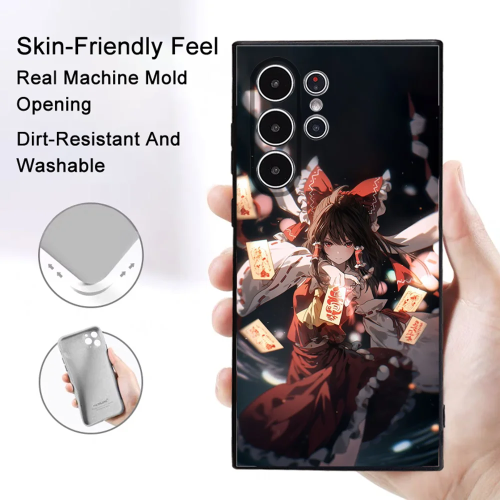 Game T-Touhou P-Project Phone Case Samsung Galaxy S25 S24 S22 S23 Ultra S21 S20 Plus 5G Frosted Non-Slip Full Cover Soft Case