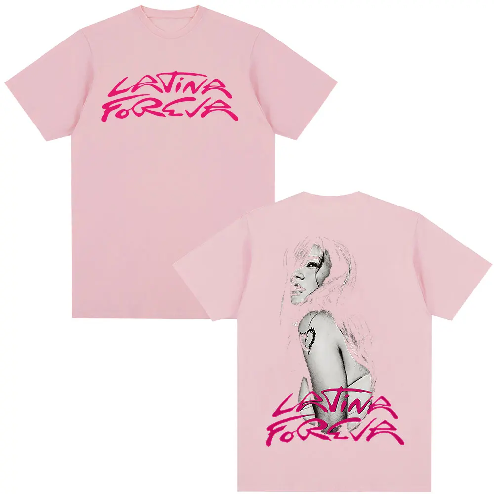 Karol G Tropicoqueta Latina Foreva 2025 ألبوم تي شيرت الرجال النساء موضة Harajuku تي شيرت عادية القطن تي شيرت بلايز الشارع الشهير #5