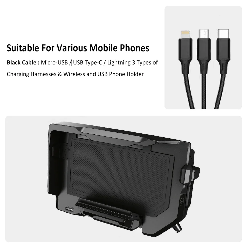 For BMW F850GS F750GS F700GS F800GS R1200GS R1250GS ADV R1300GS ADV New Wireless Charging GPS Phone Holder Navigation Bracket
