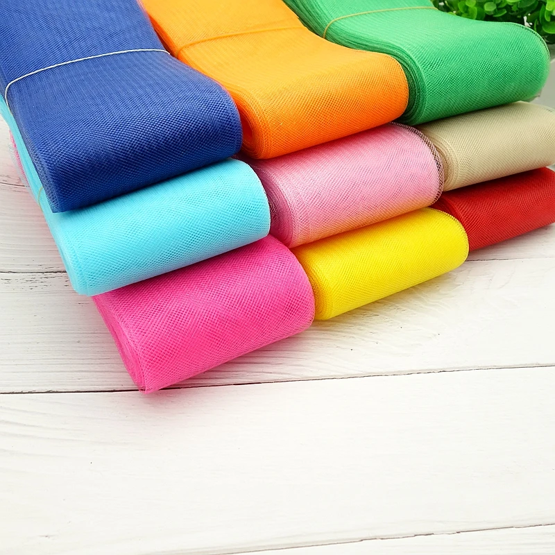 Soft Horsehair Crinoline Mesh Braid Ribbon For Skirt Hem Petticoat Wedding Dress DIY Sewing Accessories 100yard Per L view 2