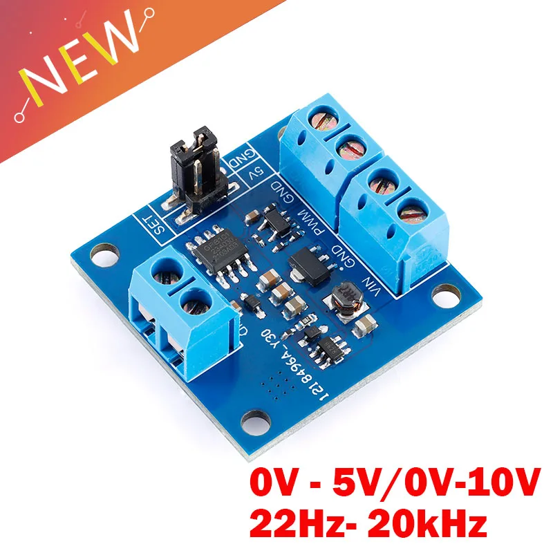 22Hz-20kHz to 0-5/0-10V Voltage Frequency Converter Digital Analog Signal Conversion Module 0-100% PWM Signal to Voltage Module
