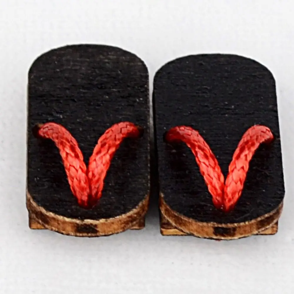 1 paar Japanse Stijl Obitsu 11 Pop Schoenen Kimono Mini 1/12 Bjd Pop Schoenen Mode Houten Klompen 1/12 Bjd pop Accessoires
