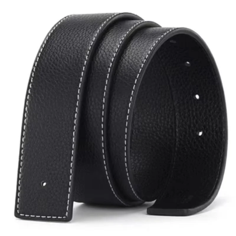 NEUE Luxus Marke Gürtel Männer Hohe Qualität Pin Schnalle Männlich Strap Fashion Echtes Leder Bund Ohne Schnalle 3,8 cm ceinture – Detail 2
