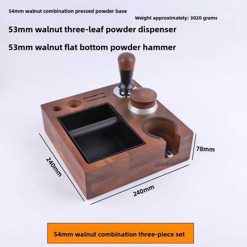 Brand New Porous Walnut Wood 3Pcs Set 54mm Suitable for Breville 450 870 876 878 Coffee Machine Accessories