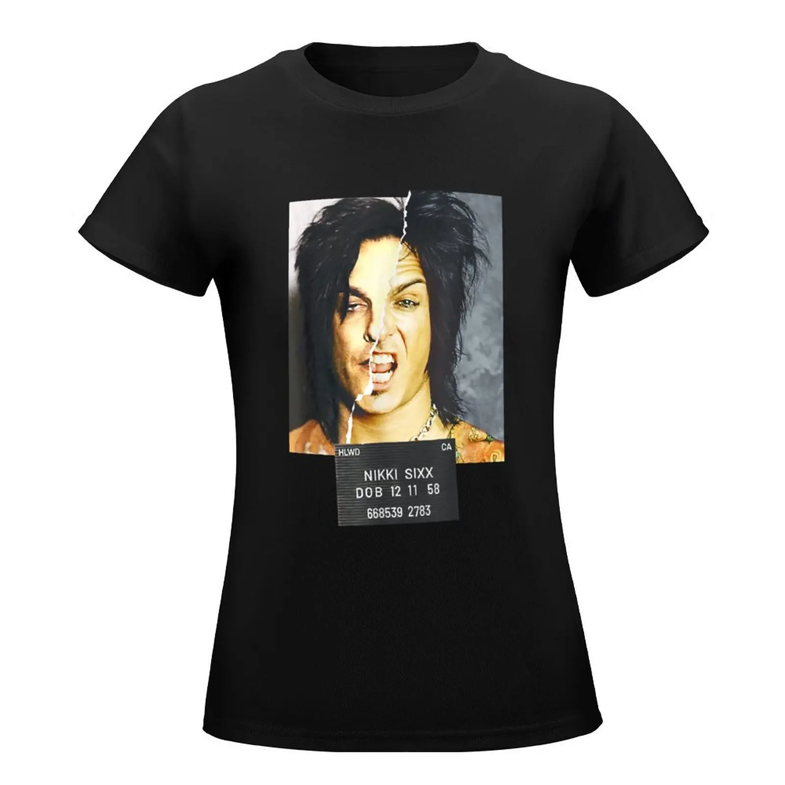 Níkkí síxx Mugshot T-Shirt Female clothing cute tops cotton t shirts Women