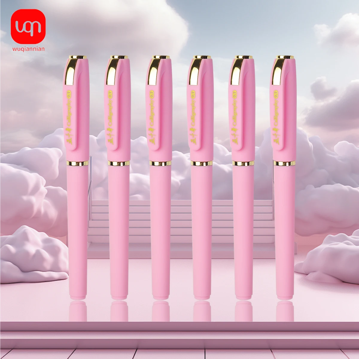 

3/6/12pcs Cute Pink Gel Pen Kawaii 0.7mm Pink Ballpoint Pen Office School Stationery Supplies Student Writing Pen Gel Pen