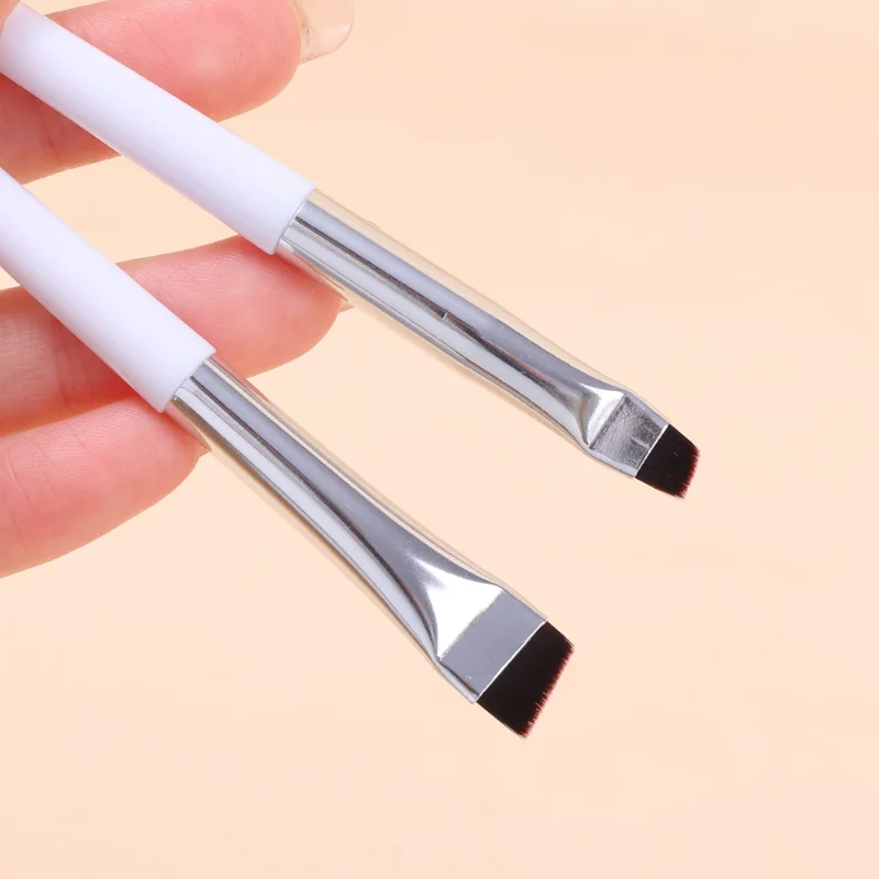 Abgewinkelt Dünne Make-Up Pinsel Klinge Augenbraue Pinsel Flach Feinen Eyeliner Pinsel Contouring Stirn Professionelle Schönheit Gesichts Make-Up-Tool