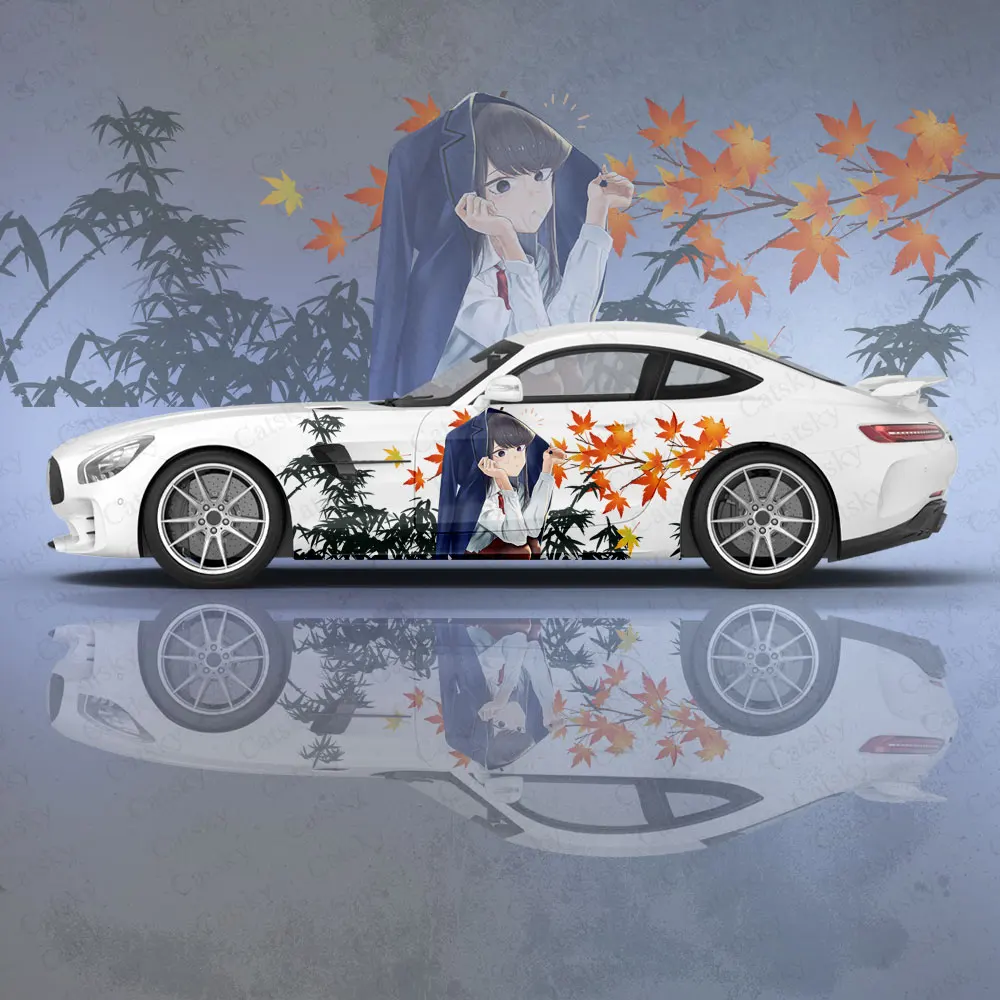 

Anime Komi Can't Communicate Truck Car Sticker Decal Hood Door Body Side Universal New Car Sticker Decoration Auto Accessories