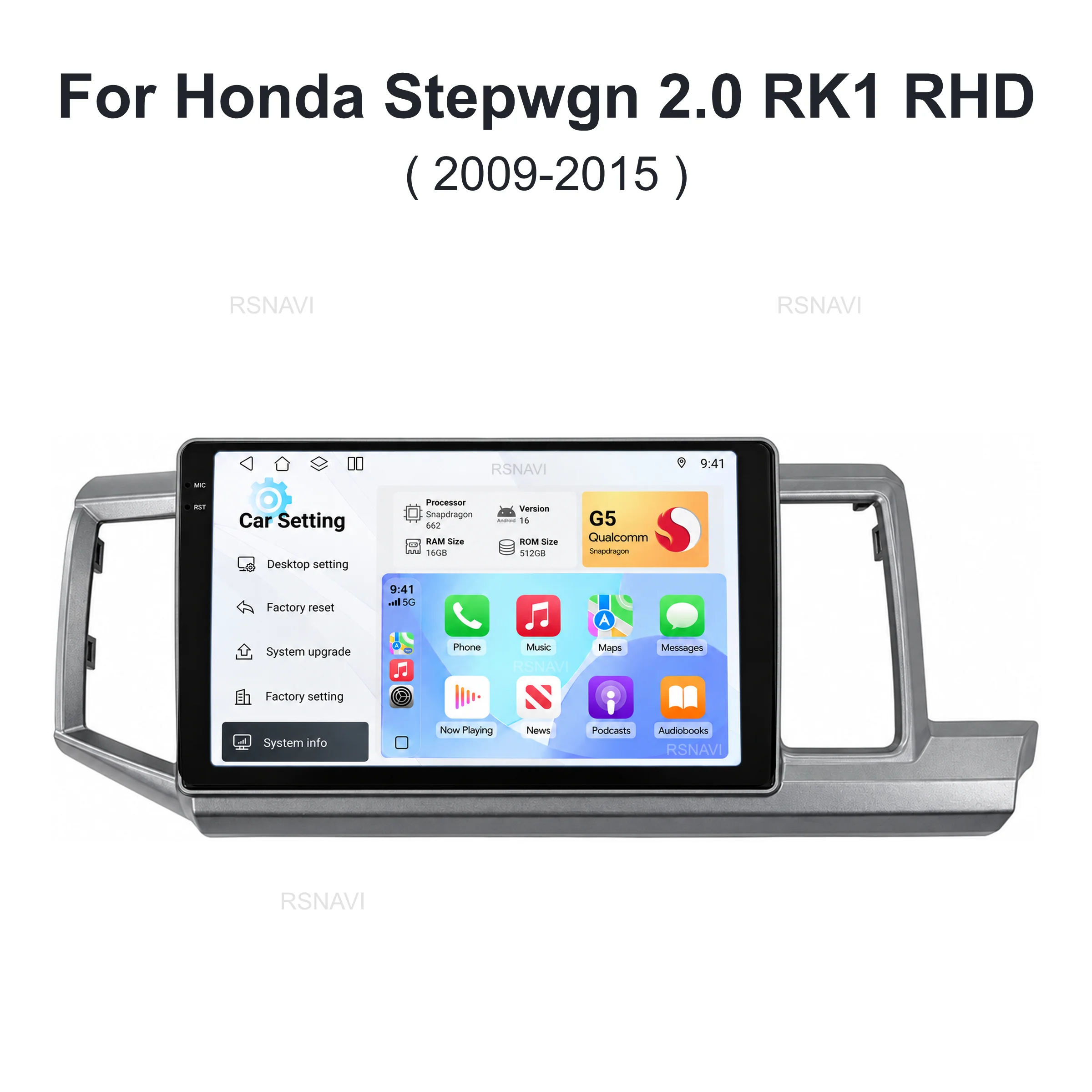 Android 16 Carplay Auto 2K Screen DSP Car Radio Multimedia Player For Honda STEPWGN 2009 - 2015 Autoradio Stereo 2din Head Unit