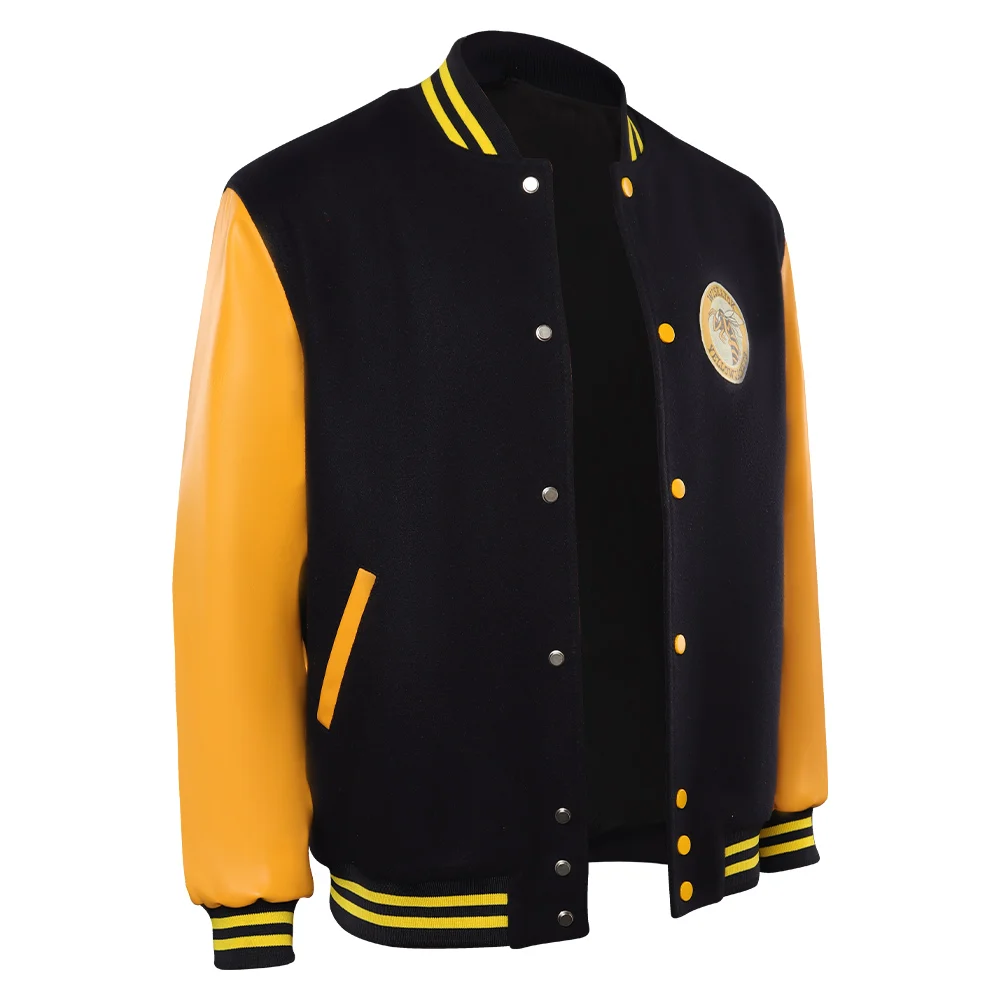 Chaqueta de béisbol de Cosplay para hombres y mujeres, chaqueta amarilla de TV, abrigo informal, traje de fiesta de Carnaval de Halloween