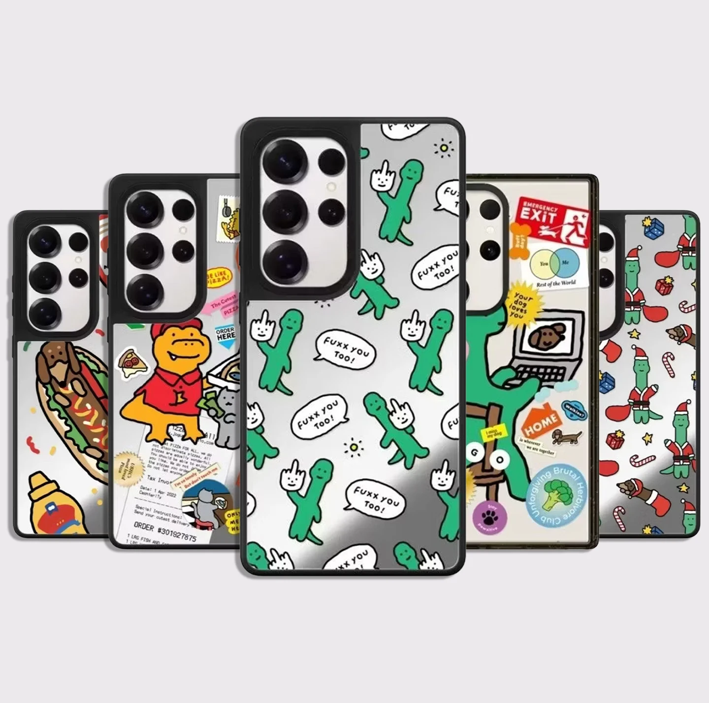 Cartoon Toothpaste Mirror Surface Magnetic Phone Cover for Samsung Galaxy S23 S24 S25 S26 Ultra S26+ Plus Case