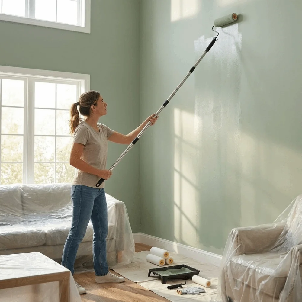 170-205-240cm-paint-roller-extension-pole-stainless-steel-detachable-paint-roller-tapered-adapter-comfortable-handle