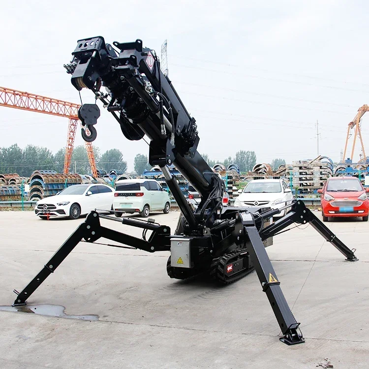 8-ton crawler spider crane hydraulic boom lift