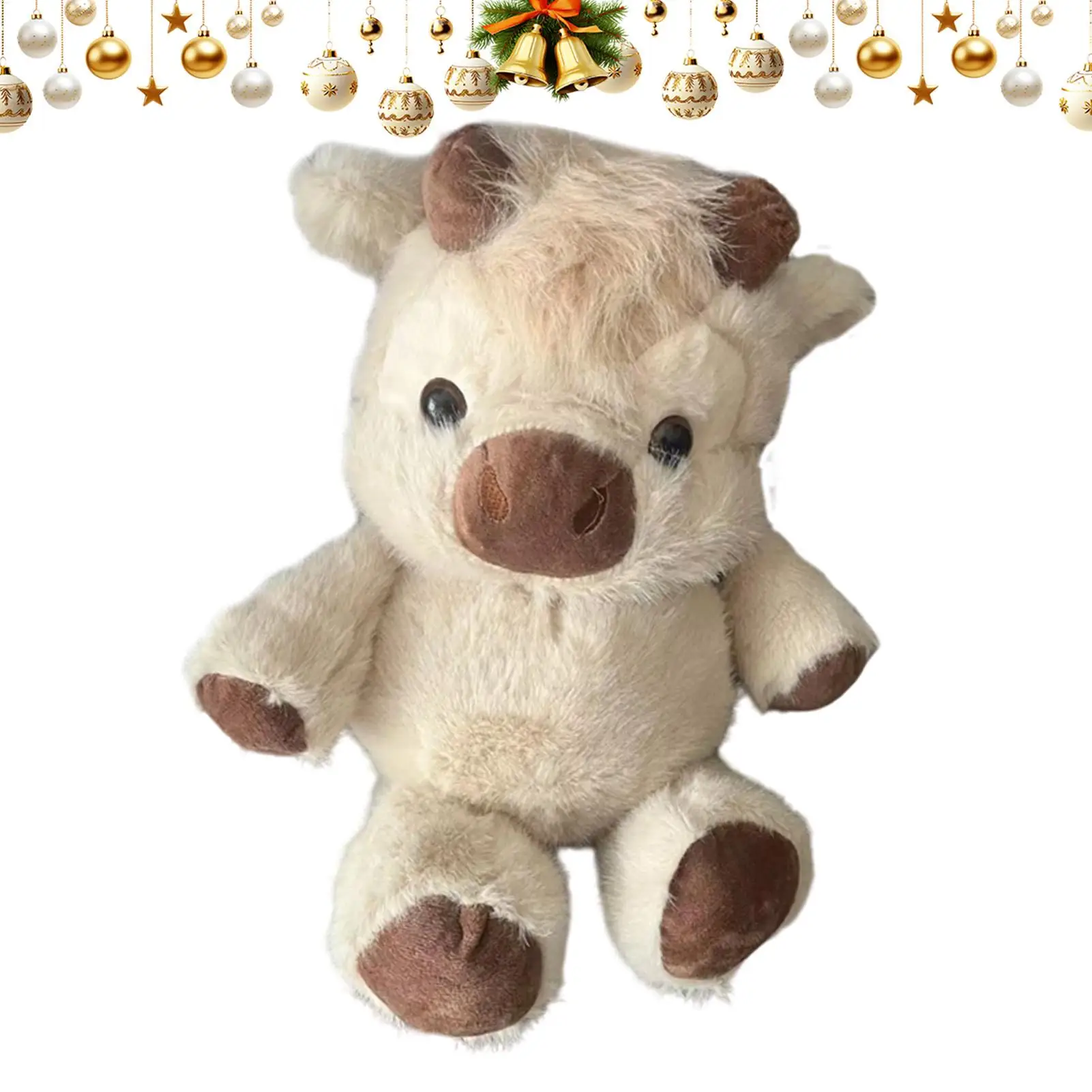 

New Cute Stuffed Cow Plush Doll H uggable Comfort Figure Toy Soft Stuffed Cows Companion Toy Ideal For Kids Girls Nursery Decor