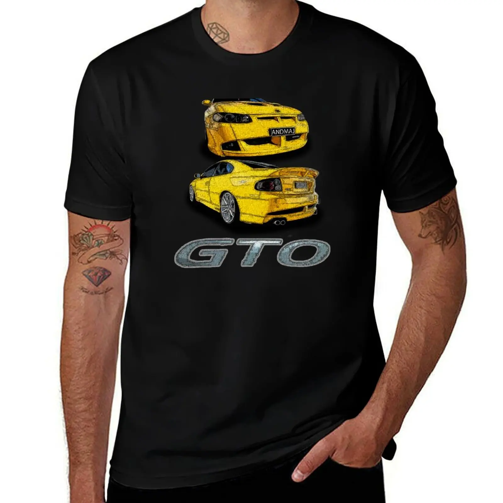 

Yellow HSV GTO T-Shirt black cotton t-shirt plain for man package anime tshirt T-Shirt