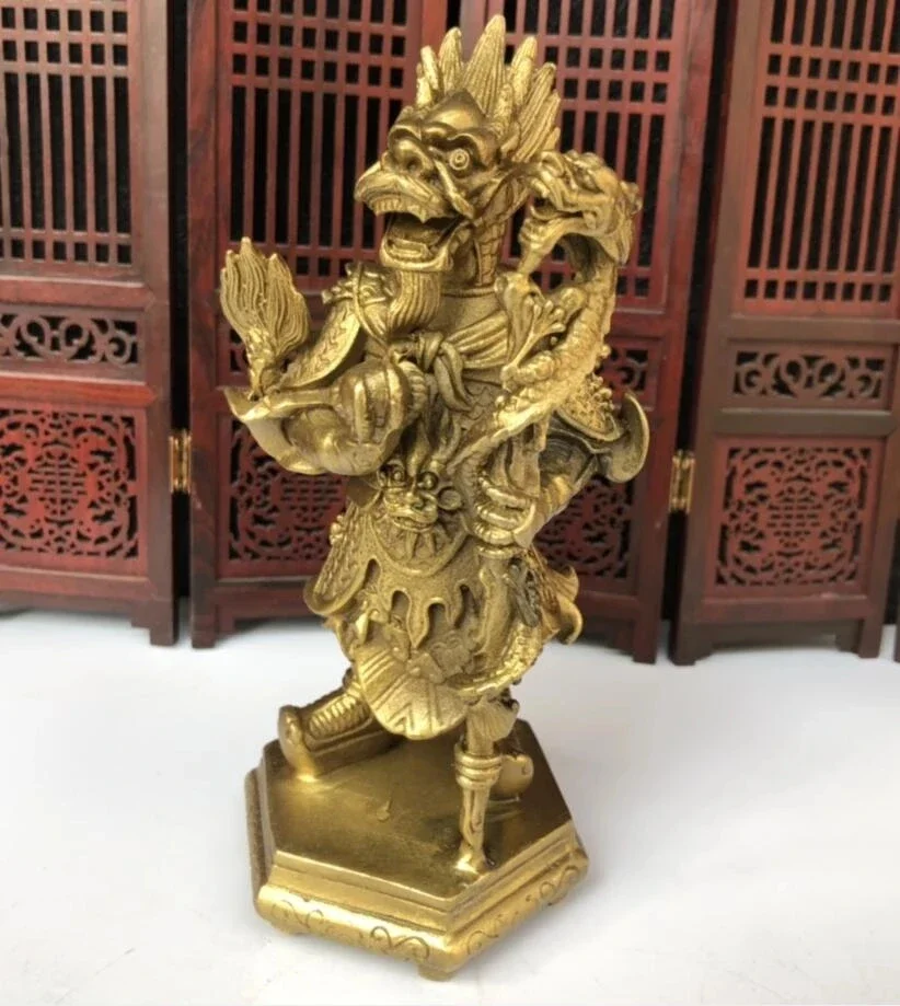 China brass East Sea dragon king crafts statue