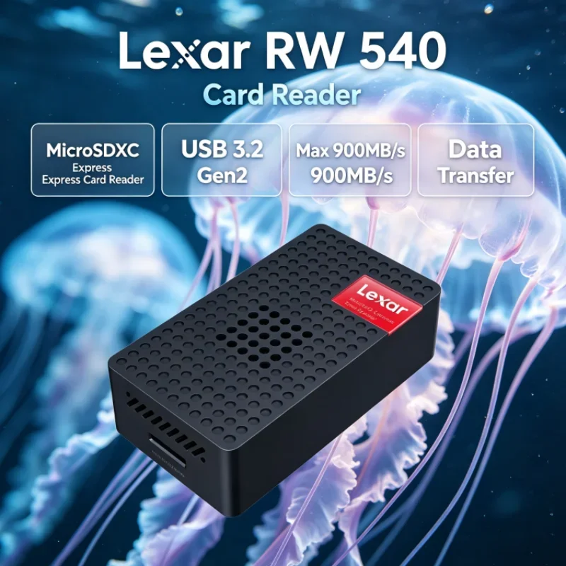 Lexar RW540 MicroSDXC Express Card Reader PLAY PRO MicroSD Card Reader Max 900MB/s UHS-I UHS-II for Video Transfer