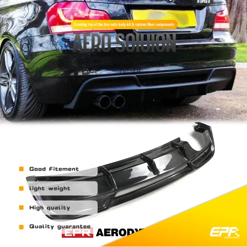

For BMW E82 E88 1 Series RIE Style Carbon Fiber Rear Diffuser Bumper Splitter (Fit E82 2Dr E88 2Dr convertible - Sports Model)